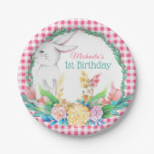 プレイドウォーター色フローラリースイースター ペーパープレート (正面)