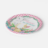 プレイドウォーター色フローラリースイースター ペーパープレート (アングル)