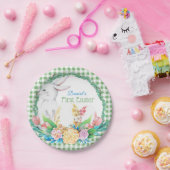 プレイドウォーター色フローラリースファーストイースター ペーパープレート (パーティー)