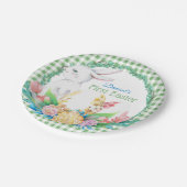 プレイドウォーター色フローラリースファーストイースター ペーパープレート (アングル)
