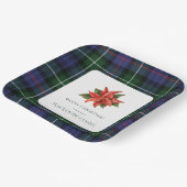 プレイドウォーター色フローラ素朴クリスマスタータンチェック ペーパープレート (傾斜あり)