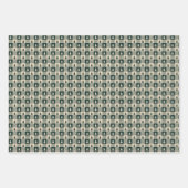 プレイドウッドランドグリーンアンドタンコレクション ラッピングペーパーシート (正面2)