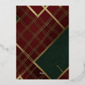 プレイドエレガントクリスマスフォトフォイルカード 箔シーズンカード (裏面)