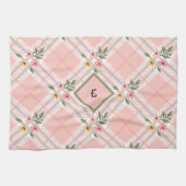 プレイドエレガント花びらモノグラム キッチンタオル (横)