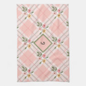 プレイドエレガント花びらモノグラム キッチンタオル (縦)