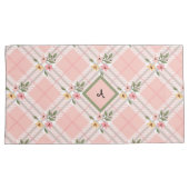 プレイドエレガント花びらモノグラム 枕カバー (正面右)