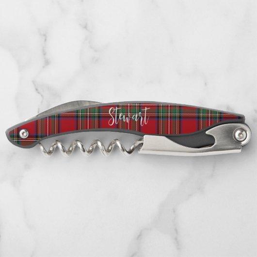 プレイドカスタムタータンチェックグロムスマンクランスチュワートレッド ソムリエナイフ (裏面)