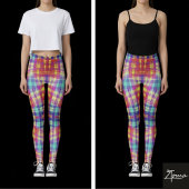 プレイドカラフルシックレギンス レギンス