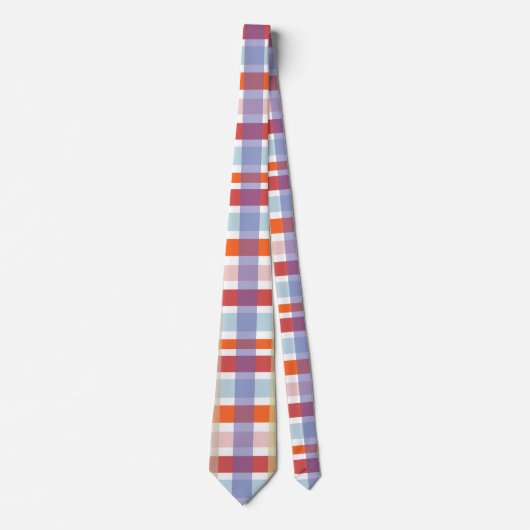 プレイドカラフルチェックパターン ネクタイ (正面)