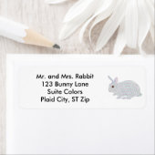 プレイドカラフルバニーラビット住所 シール (インサイチュ)