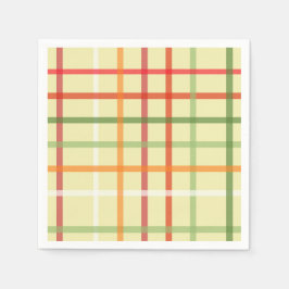 プレイドカラフル紙ナプキンス スタンダードカクテルナプキン