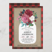 プレイドカントリーメイスンジャーブベイビーシャワー招待状 招待状 (正面/裏面)