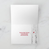 プレイドカードに喜びを添えたクリスマス鳩 カード (内部)