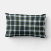 プレイドクランゴードンタータンチェックグリーンホワイトチェック ランバークッション (裏面)