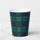 プレイドクランブラックウォッチブルーブラックタータンチェック 紙コップ (裏面)