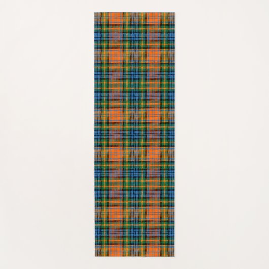 プレイドクランマレイオレンジブルーグリーンチェックタータンチェック ヨガマット (正面)