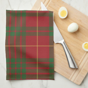 プレイドクランMacTavisitレッドグリーンチェックタータンチェック キッチンタオル