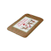 プレイドクリスマスカスタムタイポグラフィサンタクロース バスマット (アングル)