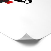 プレイドクリスマスツリーパターンクリスマス引用文 ポスター (角)