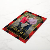 プレイドクリスマスフォト金ゴールド 箔シーズンカード (回転した状態)