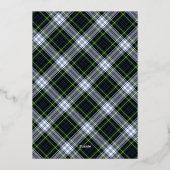 プレイドクリスマスペット写真ゴードンタータンチェックシルバー 箔シーズンカード (裏面)