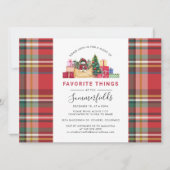 プレイドクリスマスホリデーお気に入りのズパーティー 招待状 (正面)