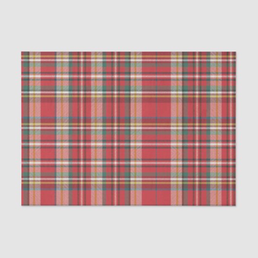 プレイドクリスマスホリデーズレッドチェック素朴 薄葉紙 (正面)