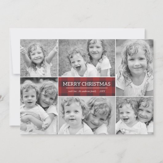 プレイドクリスマスホリデーフォトカード シーズンカード (正面)