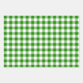 プレイドクリスマスホリデー白黒レッドグリーン ラッピングペーパーシート (正面2)