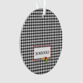 プレイドクリスマスホリーホーホーフェスティバルホリデイ オーナメント (正面)