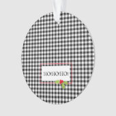 プレイドクリスマスホリーホーホーフェスティバルホリデイ オーナメント (正面)