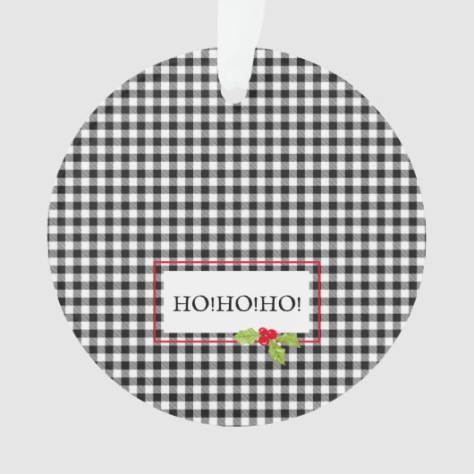 プレイドクリスマスホリーホーホーフェスティバルホリデイ オーナメント (正面)