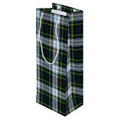 プレイドグリーンホワイトゴードンタータンチェックフェスティバルパーティー ワインギフトバッグ (裏面アングル)