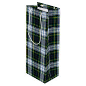プレイドグリーンホワイトゴードンタータンチェックフェスティバルパーティー ワインギフトバッグ (正面アングル)