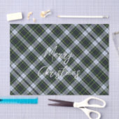 プレイドグリーンホワイトフェスティバルクリスマスゴードンタータンチェック 薄葉紙 (クラフト)