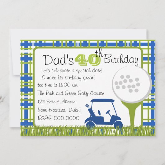 プレイドゴルフ 招待状 (正面)