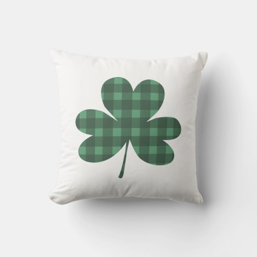 プレイドシャムロックSt patricks day クッション (正面)