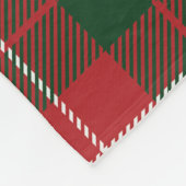 プレイドスイートホームディアーパーソナライズされたタータンチェック フリースブランケット (角)