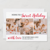 プレイドスウィートホリデークリスマスホリデーフォトカード シーズンカード (正面)