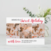 プレイドスウィートホリデークリスマスホリデーフォトカード シーズンカード (スタンド正面)