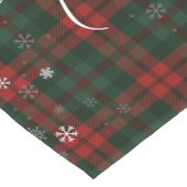 プレイドスクリプトメリークリスマススノーフレーク素朴 ショートテーブルランナー (コーナー)