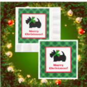 プレイドスコティドグメリークリスマスギフトアイディア スタンダードカクテルナプキン