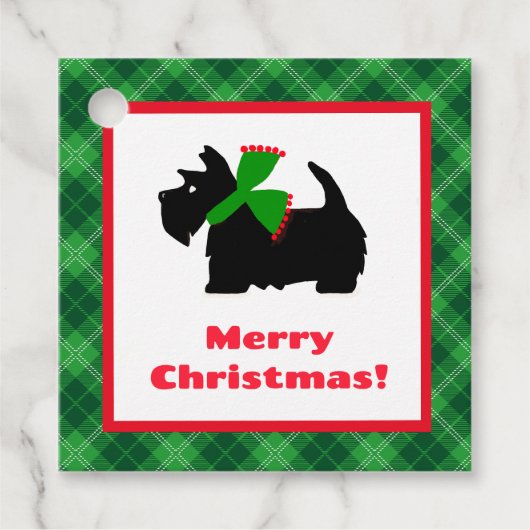 プレイドスコティドグメリークリスマスギフトアイディア フェイバータグ (正面)