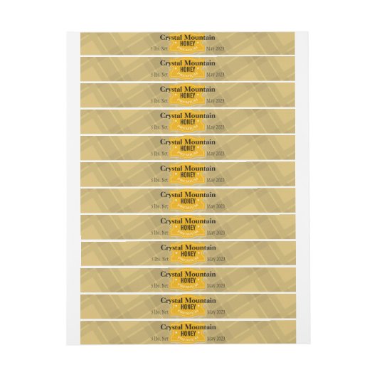 プレイドストライプズハニージャー製品 ラップアラウンドラベル (シート)