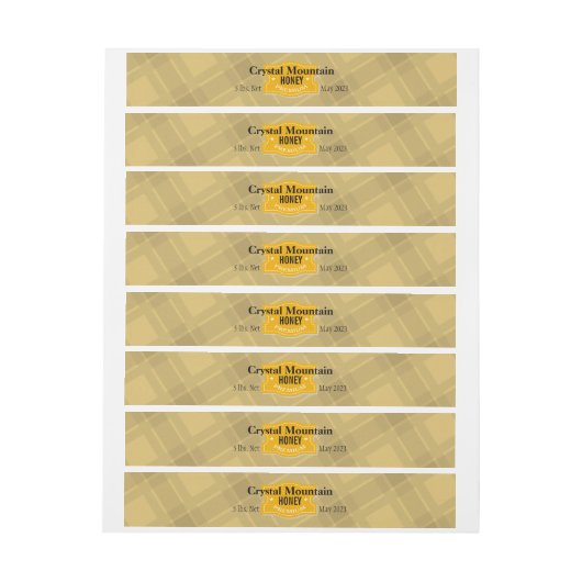 プレイドストライプズハニージャー製品 ラップアラウンドラベル (シート)