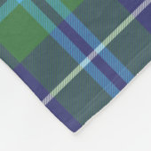 プレイドタータンチェッククランドグラスファミリーレイクハウス フリースブランケット (角)