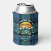 プレイドタータンチェックファミリーキャンピングスクワッドキャンベルレトロ 缶クーラー (缶裏面)