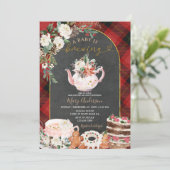 プレイドティーパーティーベビーは冬の赤ちゃんシャワーを醸造している 招待状 (スタンド正面)