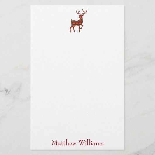 プレイドディアーデザイン 便箋 (正面)