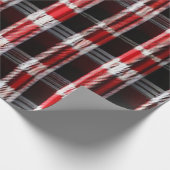 プレイドトレンディー抽象芸術レッドブラックコレクション ラッピングペーパー (角)